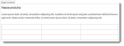 Tabela w witrynie sieci Web usługi SharePoint Online
