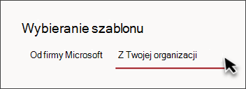 Obraz karty w selektorze szablonów witryny z opisem Z Twojej organizacji