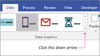 Karta Dane, przycisk Galeria grafik związanych z danymi