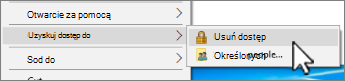 Zrzut ekranu przedstawiający Windows 11 Usuń dostęp do zamapowanego dysku.