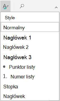 Style akapitów