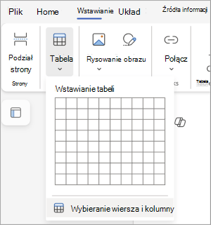Zaznaczanie wierszy i kolumn