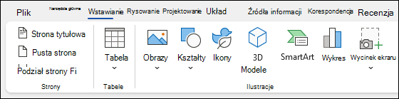 Wstawianie elementów w programie Word