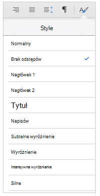 Formatowanie stylów