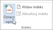 Oznaczanie wpisu