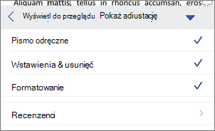 Pokaż adiustację