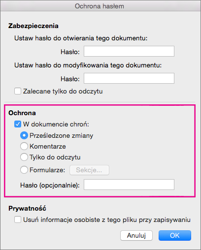 Wyróżniona sekcja Ochrona