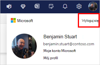 Wylogowywanie się z usługi Hotmail