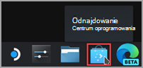 Znajdowanie ikony Odkryj centrum oprogramowania na pasku zadań usługi Steam Desktop.