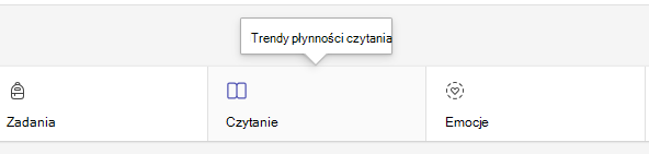 Zrzut ekranu przedstawiający kartę Czytanie.