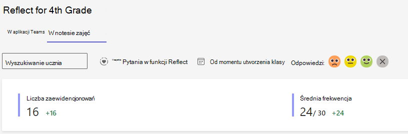 Zrzut ekranu przedstawiający opcje odbicia.