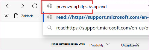 Dodaj prefiks do adresu URL.