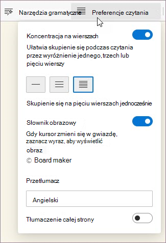 Preferencje czytania w czytniku immersyjnym