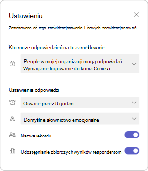 Zarządzanie ustawieniami kontroli
