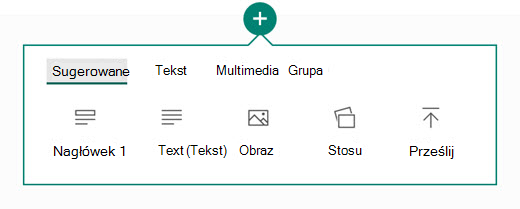 Jakiego rodzaju zawartość chcesz dodać