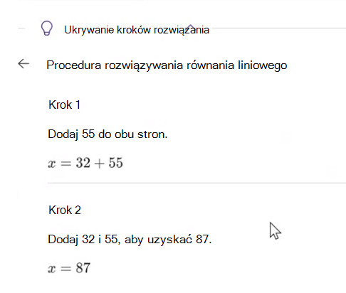 Kroki rozwiązania