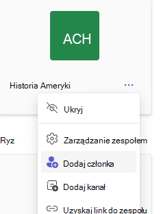Zrzut ekranu przedstawiający dodawanie członka.