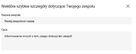 Szczegóły zajęć