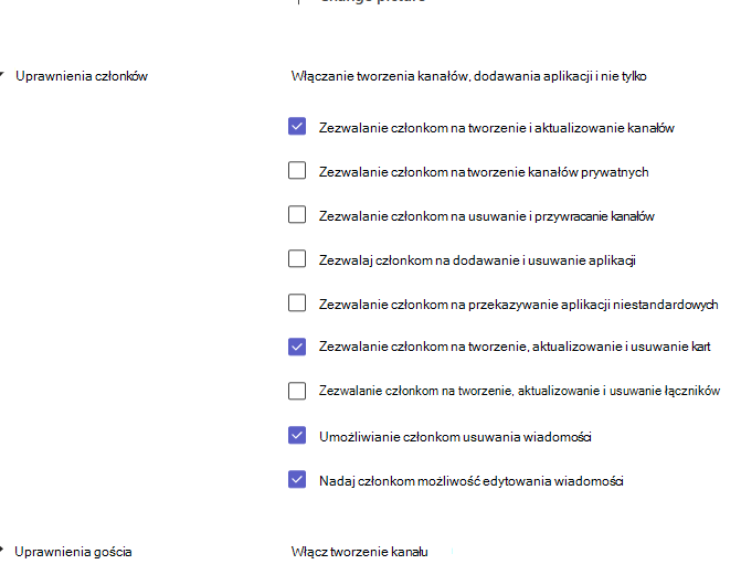 uprawnienia członków