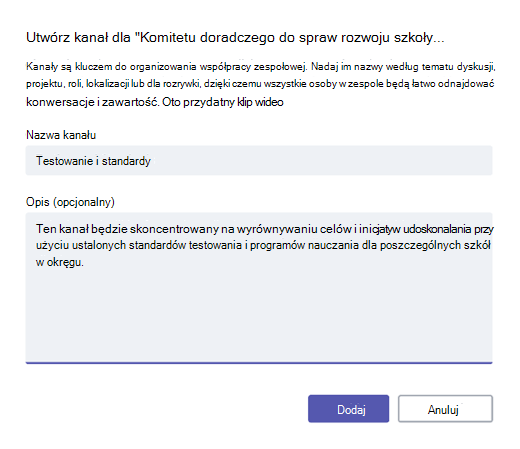 Tworzenie kanału