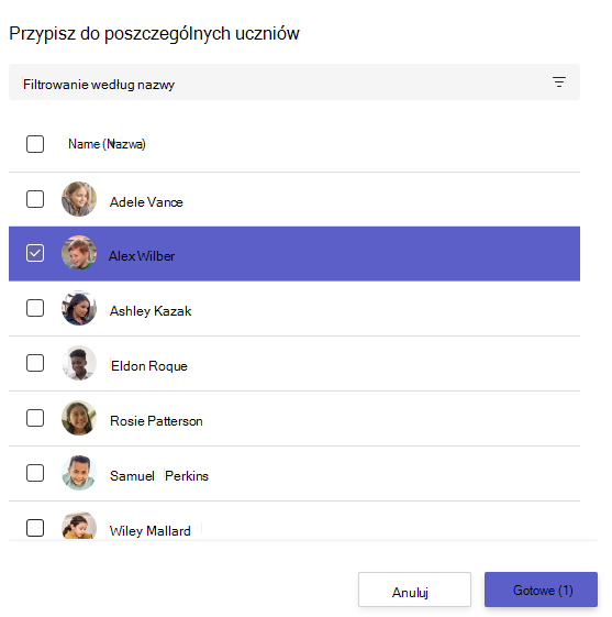 Pojedynczy uczeń
