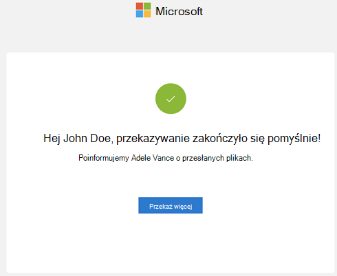Monit o pomyślne przekazanie