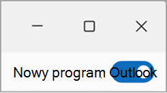 wyłączanie nowego zrzutu ekranu programu Outlook