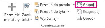 Polecenie Grupuj