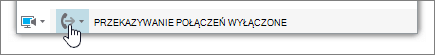 Menu główne programu Skype dla firm Przycisk Przekazywanie połączeń