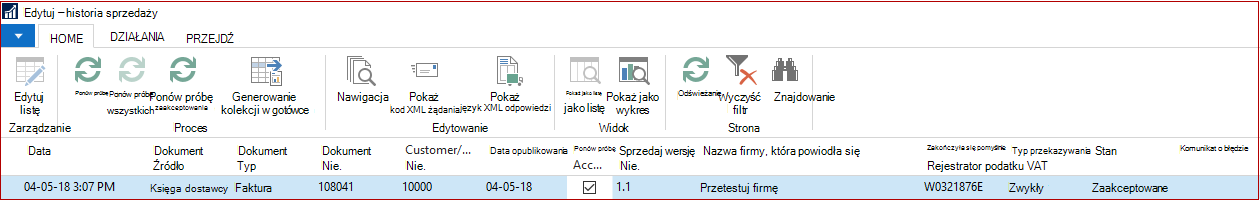 Edytuj historię SII