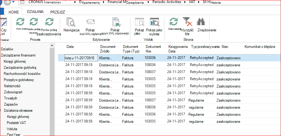 Strona historii SII