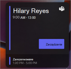 Koncentrator biurkowy z kalendarzem z zarezerwowanym sygnałem