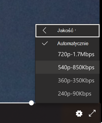 Menu Rozdzielczość