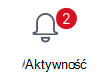 Przycisk Aktywność z dwoma powiadomieniami