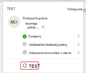 Zrzut ekranu przedstawiający sposób przełączania organizacji w usłudze Microsoft Teams.