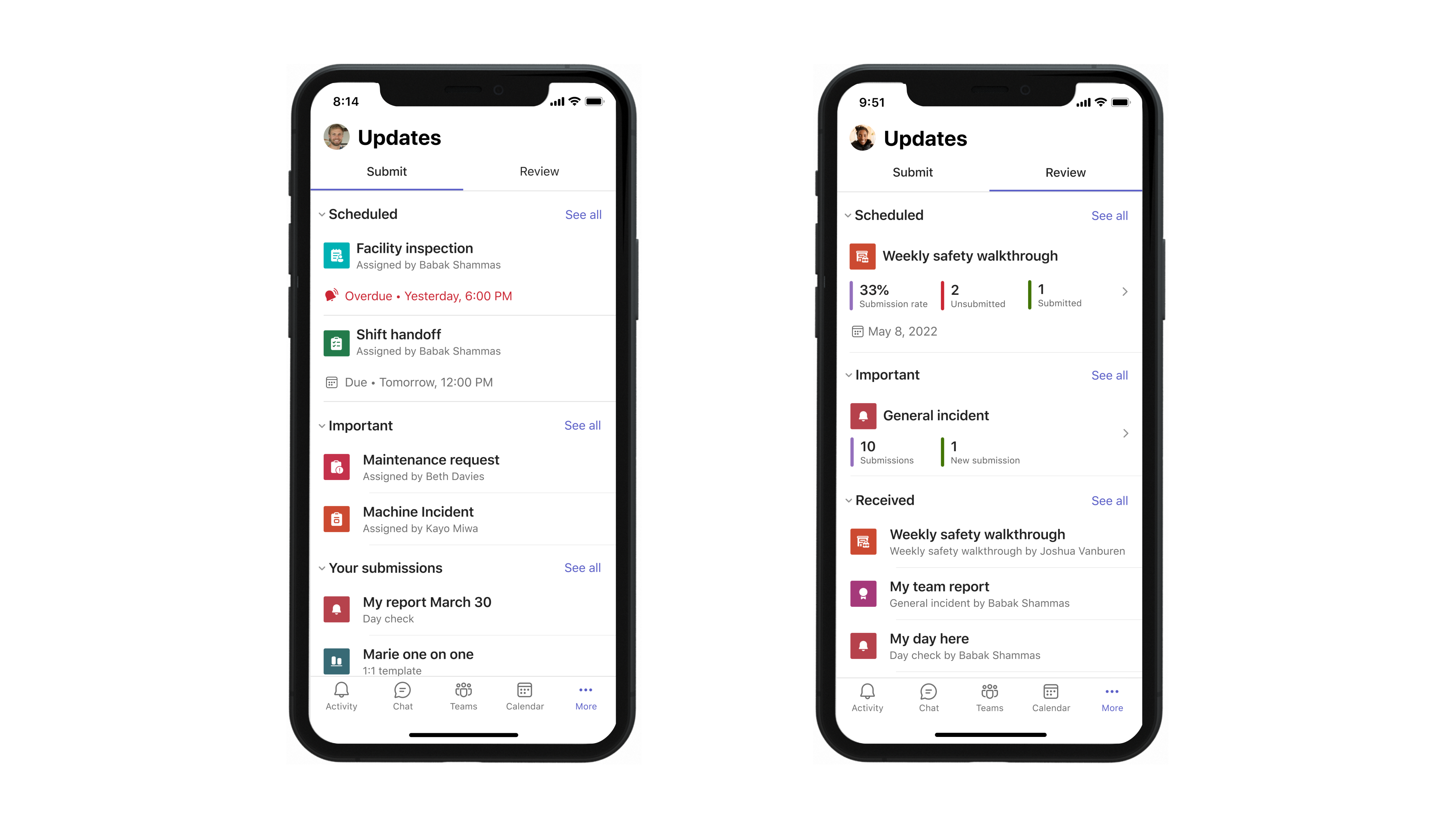 Aplikacja Aktualizacje w aplikacji Microsoft Teams na urządzeniu przenośnym