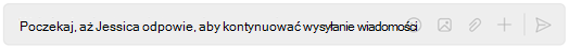Okno czatu czeka na odpowiedź