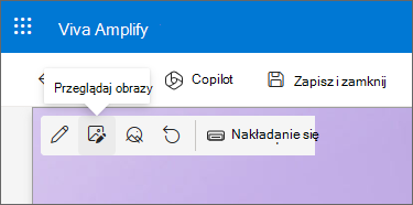 Zrzut ekranu przedstawiający ikonę Przeglądaj obrazy na pasku narzędzi.