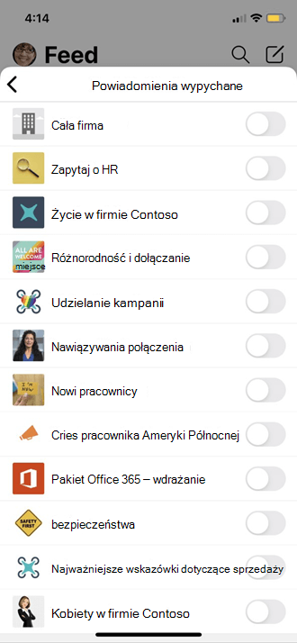Wypychanie ustawień profilu urządzenia przenośnego