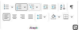 Grupa Akapit na wstążce w programie Outlook.