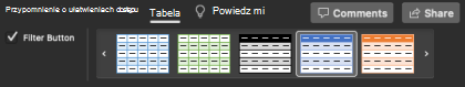 Grupa Style tabeli w Excel dla komputerów Mac