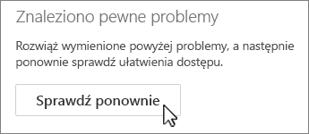 Przycisk Sprawdź ponownie w programie Outlook