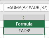Program Excel wyświetla błąd #REF!, gdy odwołanie do komórki jest nieprawidłowe