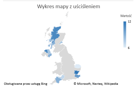 Wykres mapy w programie Excel — wykres danych niejednoznacznych