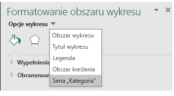 Wykres mapy w programie Excel Wybór opcji serii