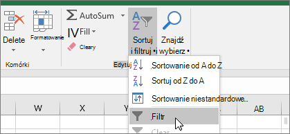 W: strona główna > Sortowanie & filtru filtru >