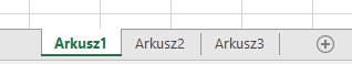 Karty arkuszy programu Excel pokazane u dołu okienka programu Excel