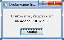 Okno dialogowe Drukowanie pojawia się w czasie wysyłania dokumentu do drukarki.