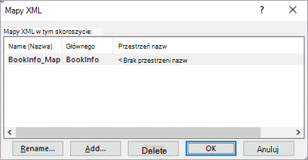 Okno dialogowe Mapy