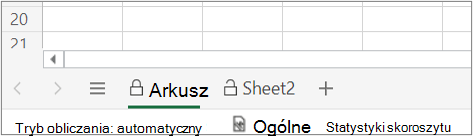 Ujawnienie ochrony arkusza